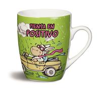 NICI 38609 Taza Piensa En Positivo, Multicolor, Única, Set de 4 unidades