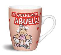 Nici 39225 Taza ¡Te Queremos, Abuela!, Multicolor, Única, Set de 4 Unidades