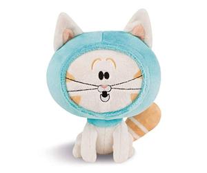 NICI 44240 - Sudadera de Peluche con Capucha (18 cm), diseño de Gato Sentado, Color Blanco