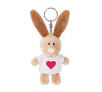 NICI 44729 - Llavero de conejo con camiseta de corazón (10 cm)