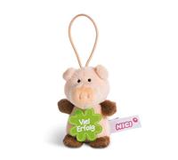 NICI 44864 Colgante de Cerdo con Texto en alemán Viel Erfolg 8cm mit Loop, Color Rosa/marrón