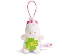 NICI 44985 Colgante Unicornio Theodor con Texto en alemán Glücksseinhorn, 8 cm, con Lazo, Blanco/Rosa