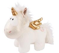 NICI 46374 Angelia el Suave Juguete de Unicornio 32 cm - Juguetes de Peluche para niñas, niños y bebés - Peluches esponjosos para abrazar y Jugar - Unicornios tiernos - Theodor & Friends, Blanco/Oro