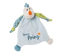 NICI 46734 Dragón Pequeño Príncipe 25x25cm a Partir de 0+ Meses - Manta de Seguridad para bebés y niños pequeños - Peluche/Manta de Seguridad para niños y niñas - Azul/Verde
