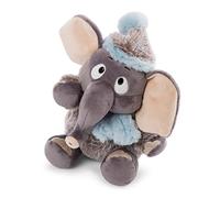 NICI 47272 Suave Elefante de Peluche 25 cm - Peluches para niñas, niños y bebés - Esponjoso Animal de Relleno para abrazar y Jugar - Tiernos Elefantes de la colección de Invierno, Gris/Azul