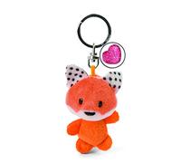NICI 47533 Llavero con símbolo de corazón de 7 cm, colgante de zorro de la suerte para cordón, llavero y llavero, naranja/blanco