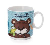 NICI 47619 Children's Mug Bear and Frog 7.5 x 7.5 cm Porcelain Blue