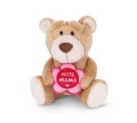 NICI 48829 Oso de Peluche marrón Claro Mejor Mamá de 15 cm de Peluche sostenible, Peluche Suave para acurrucarse y Jugar, para niños y Adultos, Gran Idea de Regalo