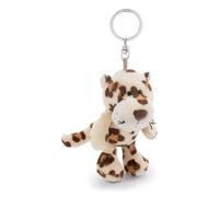 NICI 62396 - Llavero Leopardo, 10 cm, Beige, Fiel compañero de Peluche para Mochila o Bolso, Soporte para Llaves para Grandes y pequeños