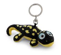 NICI 62398 - Llavero salamandra Don Fuego de 10 cm, negro, fiel acompañante de peluche para mochila o bolso, soporte para llaves para grandes y pequeños