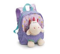 NICI 62690 - Mochila con Peluche, 21 x 26 cm, Unicornio de 25 cm, Lila, Peluche Desmontable, Suave y Esponjoso,Mochila Infantil para guardería para niños y niñas de 2 a 5 años