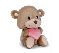 NICI 62701 - Peluche Oso con corazón, 22 cm, marrón, Animal Suave, tierno para abrazar y Jugar, para niños y Adultos, para Regalar