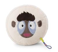 NICI 62751 - Cojín Mandril, 35 cm de diámetro, Altura 10 cm, Blanco,cojín de Peluche Esponjoso para niños y Adultos, cojín de Peluche Ideal para casa, la guardería o para llevarlo de Viaje