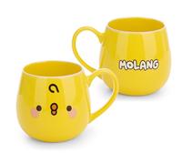 NICI 62797 - Taza de Porcelana PIU PIU, 400 ml, 8 X 9 cm, con Banda Decorativa, Amarillo, diseño Cuidado,un Dulce Accesorio para la Cocina, la Oficina y el hogar, un Regalo para Personas Especiales