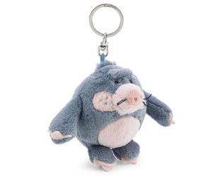NICI 62880 - Llavero Topo Berti Bermuda, 8 cm, Gris, Fiel compañero de Peluche para Mochila o Bolso, Soporte para Llaves para Grandes y pequeños