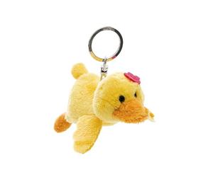 NICI 62881 - Llavero Pato Pooline, 10 cm, Amarillo, Fiel compañera de Peluche para Mochila o Bolso, Soporte para Llaves para Grandes y pequeños