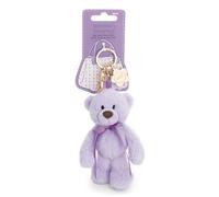NICI 62947 - Llavero Oso Finni 13 cm con mosquetón, Lila,Fiel compañero de Peluche para Mochila o Bolso, Llavero para Grandes y pequeños