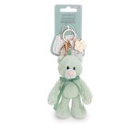 NICI 62948 - Llavero gatita Felli 13 cm con mosquetón, Color Verde Menta,Fiel compañera de Peluche para Mochila o Bolso, Llavero para Grandes y pequeños