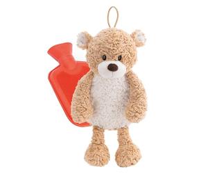NICI 62968 - Bolsa de agua caliente oso Finni, 300 ml, 34 cm, color caramelo, peluche térmico suave, regalo para familia y amigos