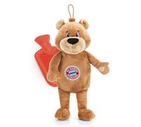 NICI 63178 - Bolsa de Agua Caliente FC Bayern MÜNCHEN Berni, 300 ml, 35 cm, marrón, Peluche térmico de diseño Cuidado y Suave, Regalo Dulce para Familia y Amigos