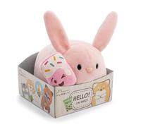 NICI 63182 - Peluche Conejo Pibu, 13 cm, con Helado Suave con imán y Carita expresiva en Caja de Regalo, Rosa, Animal de Tacto Suave, Adorable Peluche para abrazar y Jugar, para niños y Adultos