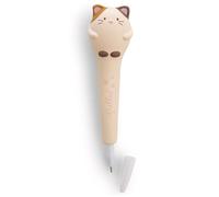 NICI 63190 - Bolígrafo antiestrés Gata Angy, 16 cm, Beige, Adorable con Forma de Animal, bolígrafo Squishy Suave, Ideal para aliviar el estrés, Regalo para Fans de los Gatos y del Estilo Kawaii