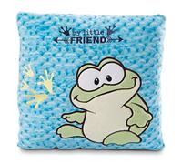 NICI Acogedora Almohada de Rana - Cojín Esponjoso sostenible para niñas, niños y bebés - Suaves Almohadas rectangulares de Juguete, 25 x 25cm