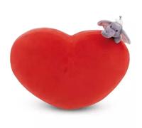 Nici: Almohada en forma de corazón con peluche de elefante - 42 cm