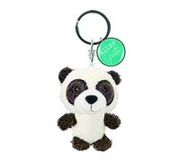 NICI- Angel,Animal Panda de 7 cm con Colgante Alles Gute - Amuleto de la Suerte, Llavero y Cadena, Color Blanco/Negro, zzzz-s (47536)