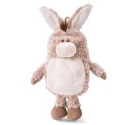 NICI Bolsa de agua caliente burro 300ml 34cm gris - Saco térmico caliente de peluche sostenible - con forma de niaml - Animal de peluche para calentar a partir de 10 meses