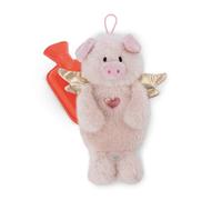 NICI Bolsa de Agua Caliente Cerdo ángel de la Guarda La La Piggie, 300 ml, 35 cm, Rosa Fucsia, Suave muñeco térmico, Desde 10 Meses, Peluche en Forma de Bolsa de Agua Caliente, para niños y Adultos