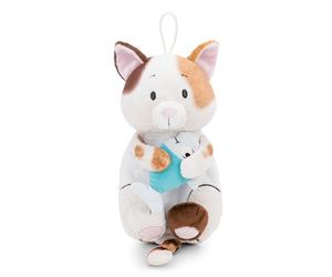 NICI- Bolsa de Agua Caliente Gato de la Suerte de 350 ml y 30 cm, marrón, Suave muñeco térmico de Peluche a Partir de 10 Meses, para niños y Personas Adultas, 62168, Color