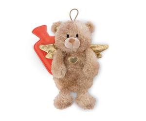 NICI Bolsa de Agua Caliente Oso ángel de la Guarda La La Bearie, 300 ml y 35 cm, marrón, Suave muñeco térmico, a Partir de 10 Meses, Peluche en Forma de Bolsa de Agua Caliente, para niños y Adultos