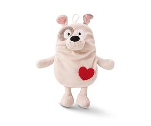 NICI Bolsa de agua caliente perro 300ml 34cm beige - Saco térmico caliente de peluche sostenible - con forma de niaml - Animal de peluche para calentar a partir de 10 meses