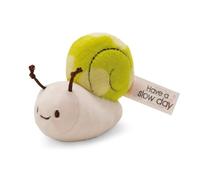 NICI-Caracol 12cm con Mensaje «Have a Slow Day» -Verde-Peluche Suave, Lindo para abrazar y Jugar, para niños y Adultos, una excelente Idea de Regalo | 61638, Color, 12 cm