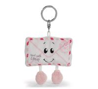 NICI Carta Love de 8 cm, Blanco, Fiel acompañante de Peluche para Mochila o Bolso, Llavero para Todas Las Edades, 62623, Color