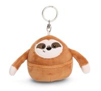 NICI Chill Perezoso 8cm-marrón-Compañero de Felpa para Mochila o Bolso, Colgante de Peluche con Anillo de Metal para Llavero y portallaves | 61758, Color