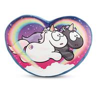 NICI-Cojín con Forma de Unicornios Star Bringer y Moon Keeper Theodor & Friends 38x27cm Green, Multicolor, (48638)