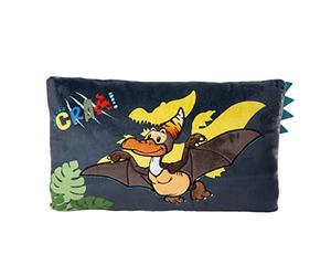 NICI Cojín Dinosaurio Orny 43 x 25 cm - Cojín Rectangular con Adorable Diseño de Dinosaurio, Cojín Decorativo para Niños y Adultos, 48821, para Regalar, Azul