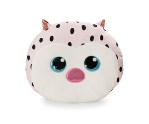 NICI Cojín GLUBSCHIS Búho Lowidou de 35 x 30 cm, Rosa, Suave, con diseño de Animal de Peluche, para niños, niñas, bebés y Amantes de los Peluches, Ideal para casa, guardería o Viajes, 62207