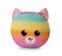 NICI Cojín GLUBSCHIS Gata Miss Mellie de 32 x 32 cm, Multicolor, Suave, con diseño de Animal de Peluche, para niños, niñas, bebés y Amantes de los Peluches, Ideal para casa, guardería o Viajes, 62208