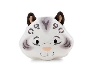 NICI Cojín Leoparda de Las Nieves Eleni Snowbell de 35 x 30 cm, Blanco, Suave cojín con diseño de Animal para niños y Personas Adultas, Ideal para casa, guardería o Viajes - 62443