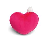 NICI cojín MOLANG en forma de corazón 42x27cm con peluche MOLANG 10cm rosa - Cojín de peluche mullida para niños, niñas y amantes de los peluches, ideal para casa, la guardería o de viaje - 61679