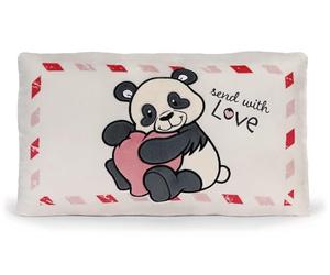 NICI Cojín Panda Love de 43 x 25 cm, Blanco, Mullido cojín con diseño de Animal para niños y Personas Adultas, Ideal para casa, guardería o Viajes, 62617