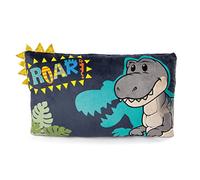 NICI- Cojín Rectangular Dinosaurio Tony-Rex 43x25cm Green, tierdruck, Color Blue, 43 x 25 cm (48819)