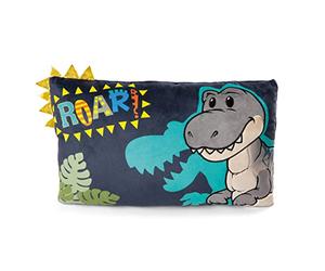 NICI- Cojín Rectangular Dinosaurio Tony-Rex 43x25cm Green, tierdruck, Color Blue, 43 x 25 cm (48819)