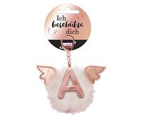 NICI-Colgante pompón de Ángel, Letra A, sólido, Color Blanco, One Size (46970)
