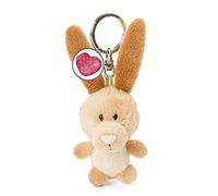 NICI Conejo de 7 cm con Colgante Lieblingsmensch - Amuleto de la Suerte, Llavero y Cadena, Color marrón/Beige (47538)