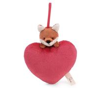 NICI Corazón de Peluche Love Zorro Miro 12 cm con Loop - Suave y Adorable, Ideal para Regalar | 63370