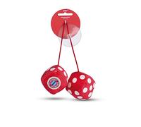 NICI Dado de Peluche FC Bayern de Múnich Oso Berni 4x4cm Rojo, de la producción sostenible